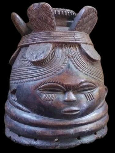 MENDE HELMET AFRICAN TRIBAL