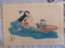 Lithographie Exclusive Commémorative Walt Disney 1996 Pocahontas