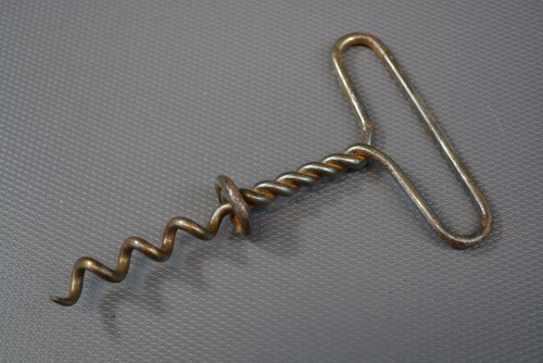 Ancien tire bouchon - bouchon, fer