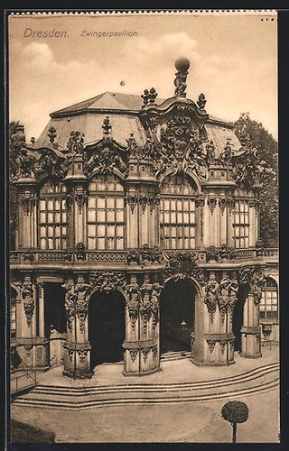 Carte postale dresde entrée - postale,