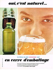 ADVERTISING 1964 LE VERRE D'EMPACKAGE la bière
