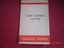ANCIEN   CATALOGUE  TARIF GENERAL   CHARRUES  HUARD   0257  V 26