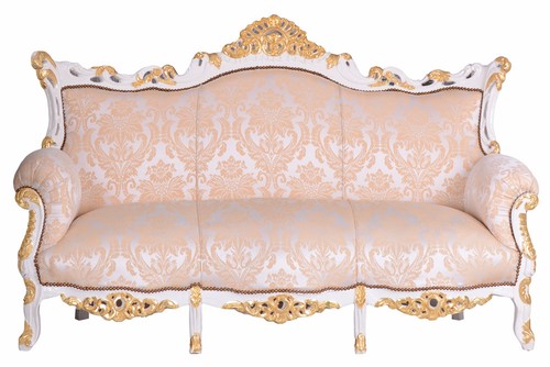 Sofa baroque xxl blanc - baroque, or