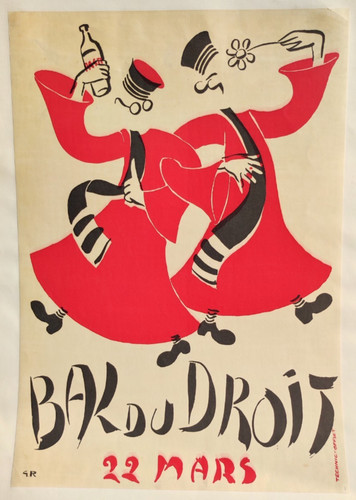Affiche originale ancienne bal - affiche,