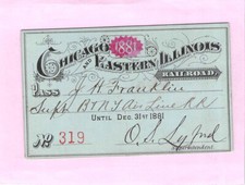 1881 CHICAGO EASTERN ILLINOIS