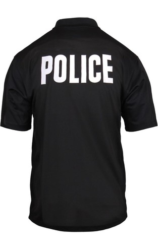 Police polo front back - police, polo,