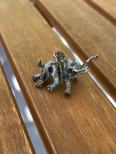 Broche ancienne eléphant - broche,