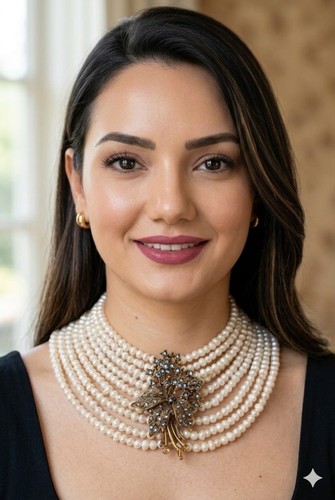 Collier perles naturelles 8 - collier,