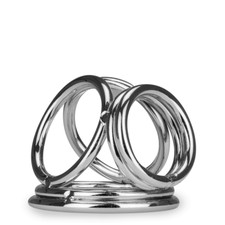 Quadruple cockring en inox Bondy