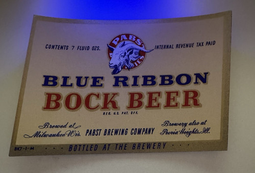 Vintage pabst blue ribbon bock - ribbon,