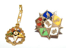 10K Gold  Eastern Star Lapel Pin and Pendant - 3.7 grams -wear Or Scrap