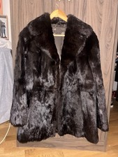 Manteau de Fourrure Véritable Vintage Marr Foncé , Femme,  taille 36