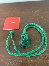 Baccarat Crystal Green Shell Necklace