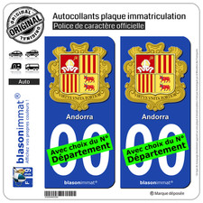 2 Stickers autocollant plaque