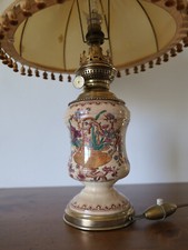 Lampe de table ancienne en porcelaine Gien ?