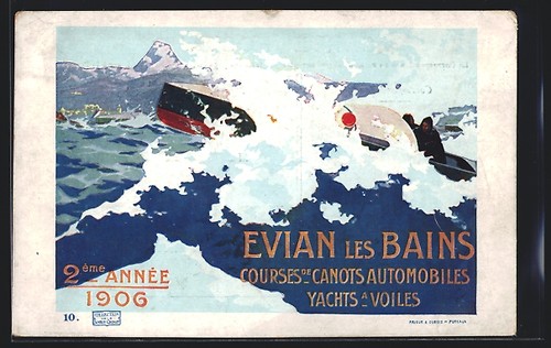 Cpa illustrateur evian les - cpa,