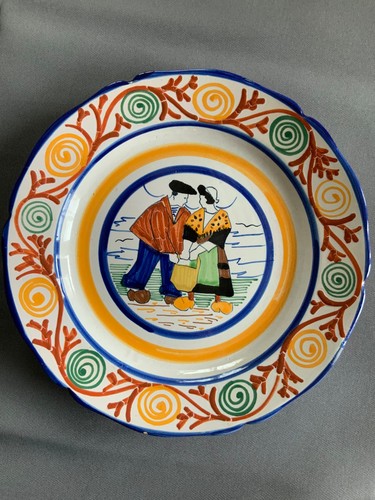 Assiette pêcheur quimper - pêcheur,
