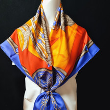 RARE VINTAGE HERMES Silk Scarf "Brandebourgs" Carre 90 Duty-free US
