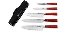 WU8038 - Malette 5 Couteaux Chef, Santoku, Découper, Universel et Office WUSAKI