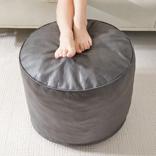 Higogogo round leather pouf - higogogo,
