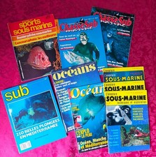 10 Revues:L'aventure sous-marine, Sub Océans,Océans,Chasse Sub,Études et sports
