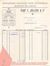 1935 FOURNITURES GENERALES POUR AUTOMOBILES MATERIEL DE GARAGE ETS C JULLIEN