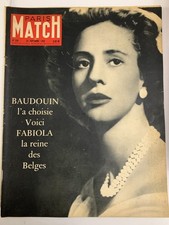 Paris Match Magazine 24/09/1960; Baudouin l'a choisie; voici Fabiola reine des B
