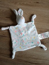 Doudou Plat Lapin Blanc Cœur