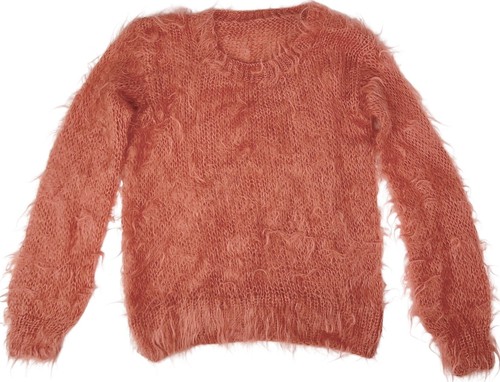 Salmon pink mohair sweater - pink,