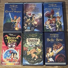 Lot de 6 cassettes VHS Disney – dont 5 neuves sous blister 🎬✨