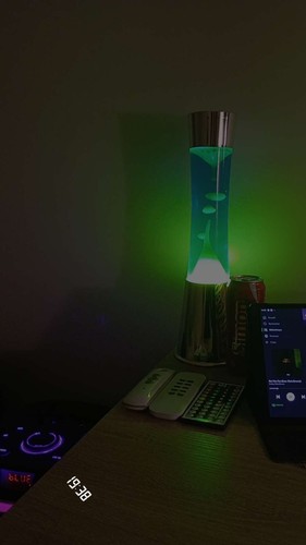 Lampe lave bleu vert - lave,