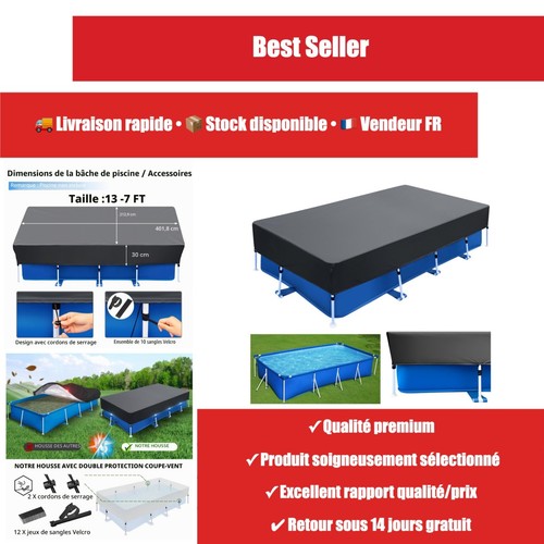 Bâche piscine 400 210 cm - 400,