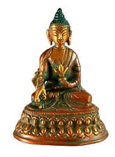 Statue Bouddhiste du bouddha médecine de 10 cm  400g en Laiton # 331