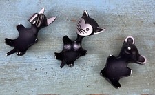 Vintage Walter Bosse Black Bear Cat Schnauzer Gum Saver Ring Egg Cup Holder MCM