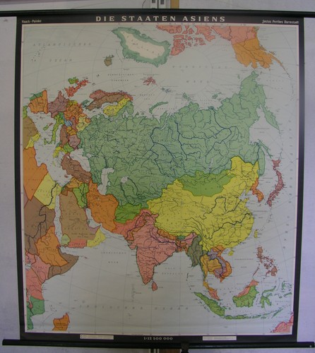 Carte murale scolaire asie - scolaire,
