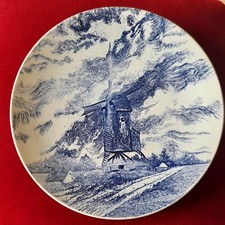 Antique Large Decorative Plate, Boch Delft Blue, Very Good Condition.