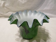 - LARGE GREEN OIL LAMP GLOBE TULIP DOUBLE LAYER EDGE PLIERS TTB 