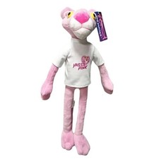 PANTHÈRE ROSE Peluche Avec T-SHIRT BLANC Hauteur 50cm PANTHÈRE ROSE Originale