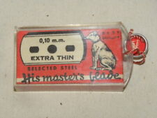 OLD NEW BOX OF 10 EXTRA THIN RAZOR BLADES 0.10 HIS MASTER'S BLADE RAZOR 