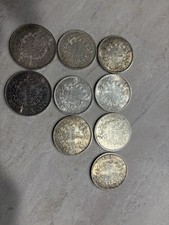 9 pièces argent hercule
