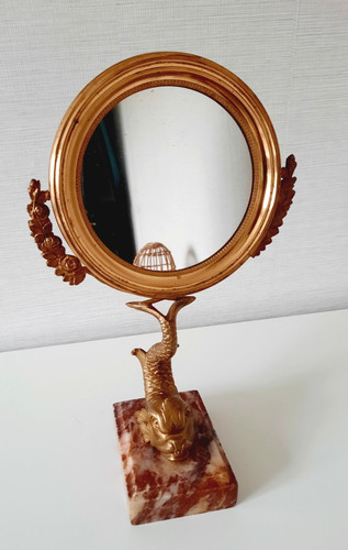 Miroir gravure dauphin - miroir, au