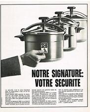 ADVERTISEMENT 1973 SEB cooker minute