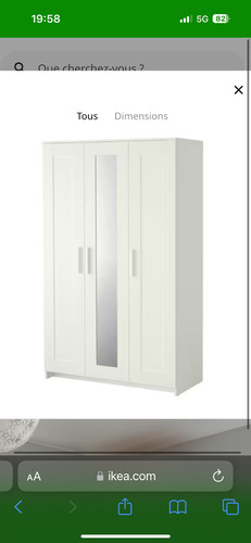 Armoire chambre portes blanc - chambre,