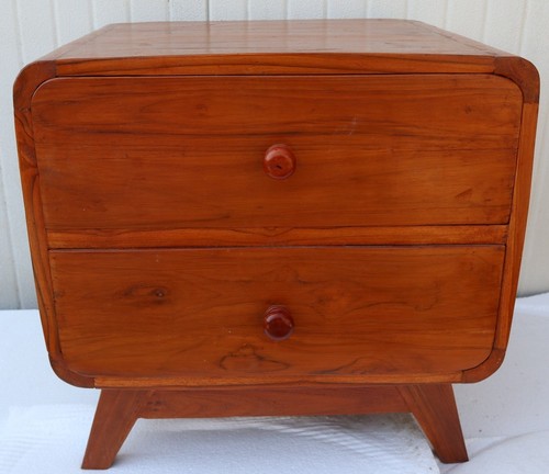 Table chevet teak - de,