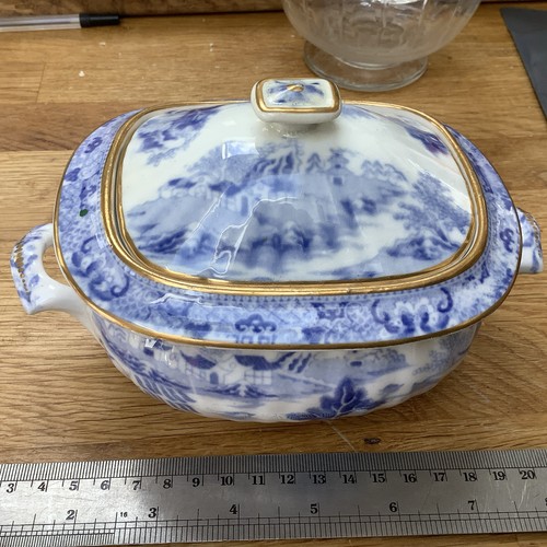 Antique english flow blue - english,
