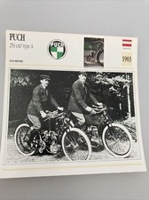 Puch 254 cm3 type A 1903 carte moto de collection Atlas Autriche