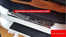 1SET 4PC TOYOTA NEW FORTUNER 2016 SCUFF PLATE STAINLESS STEEL STEP DOOR