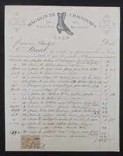 Invoice 1883 LYON STAUB SHOE STORE illustrated 94