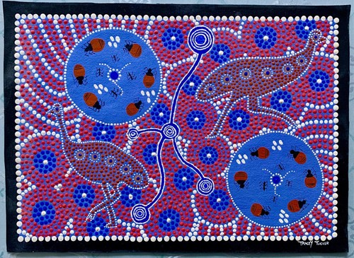 Peinture aborigène - peinture,