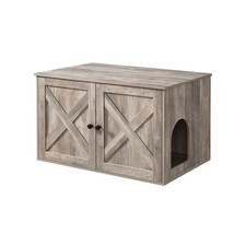 Maison De Toilette Pour Chat Design Moderne Avec Portes Grange Et Espace Caché